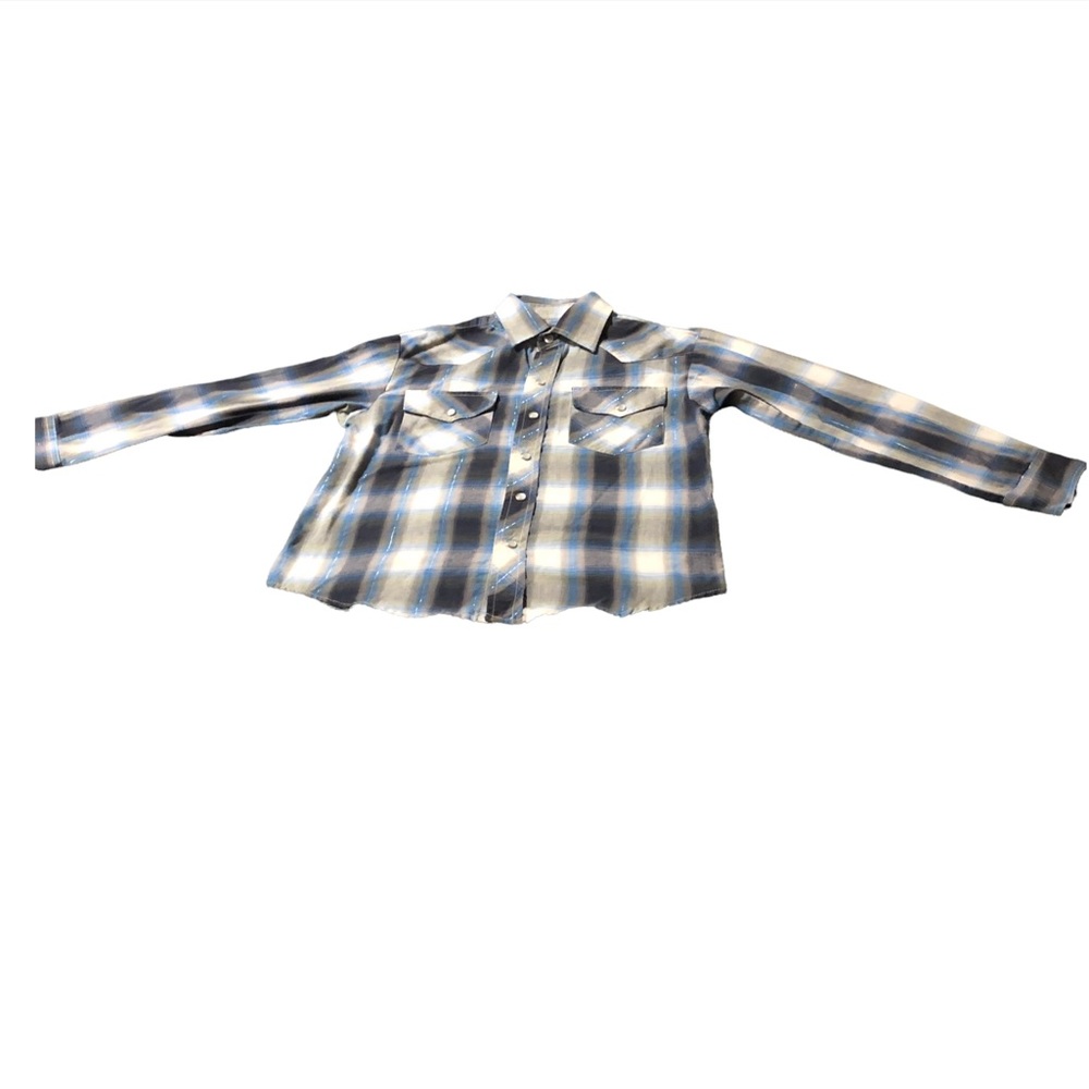 Roper Gray | Blue | Silver Pearl Snap Button Down